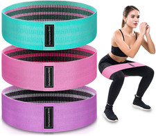 3PC Fabric Resistance Booty Bands Set Leg Glutes Workout Strength