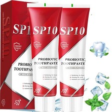 2PC SP-10 Probiotic Whitening Toothpaste   Fresh 2.5 Fl Oz Pack of 2 , White