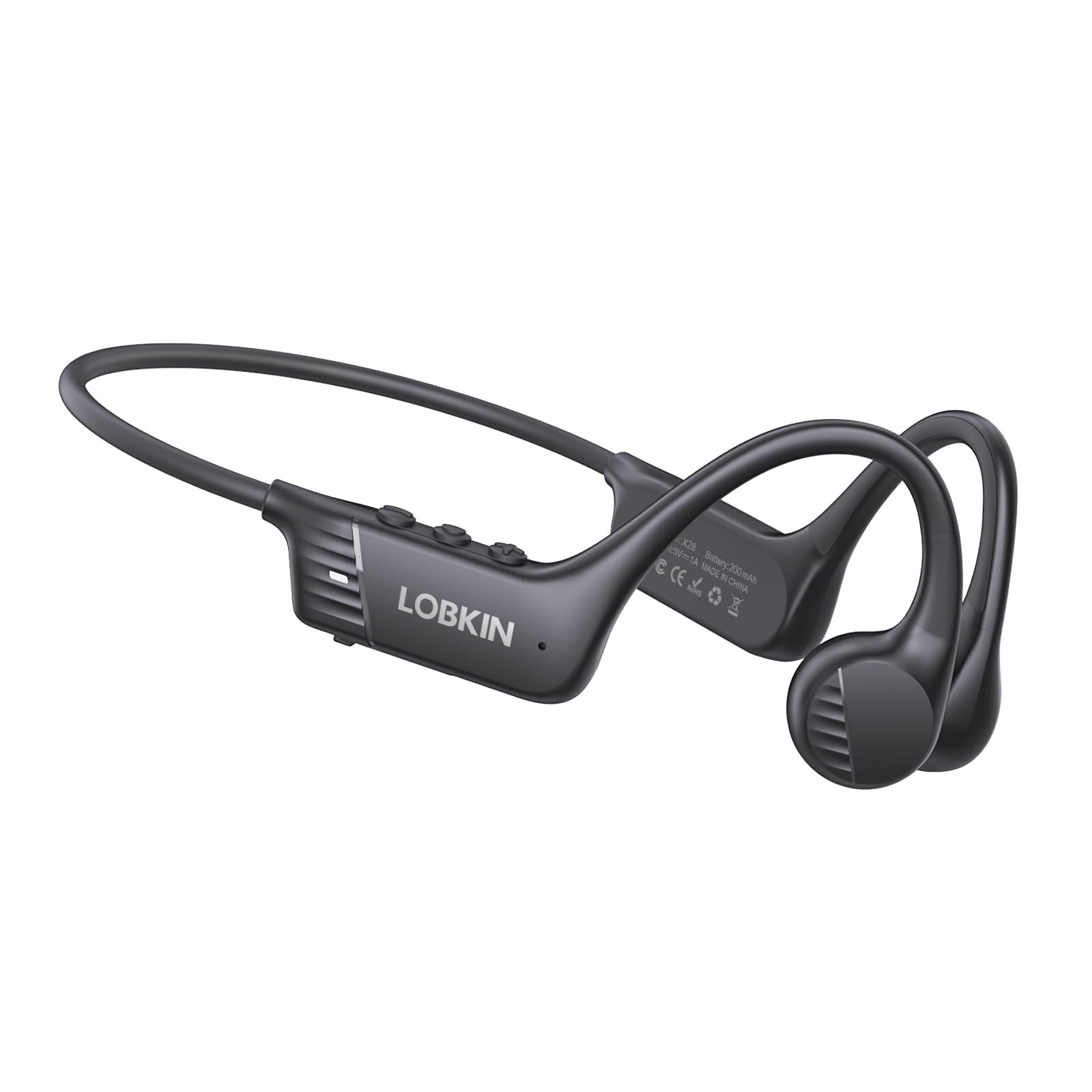 LOBKIN Cuffie Conduzione Ossea Bluetooth 6.0: Sicurezza e Sport Open-Ear
