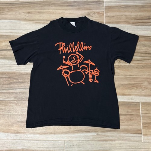 Vintage Phil Collins T-Shirt Plays Well With Others Band Tee Drums Genesis XL
