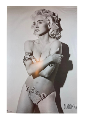 #ad Vintage Madonna Poster Iconic Black and White Retro Music Memorabilia Decor $19.99