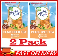 2 PACK - 16ct Crystal Light Peach Iced Tea Powdered Drink Mix (Total 32 Packets)