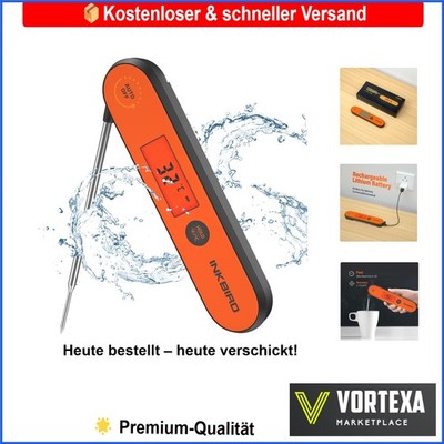 USB aufladbares  Fleischthermometer Digital großdisplay Backlight Grill Baby ...