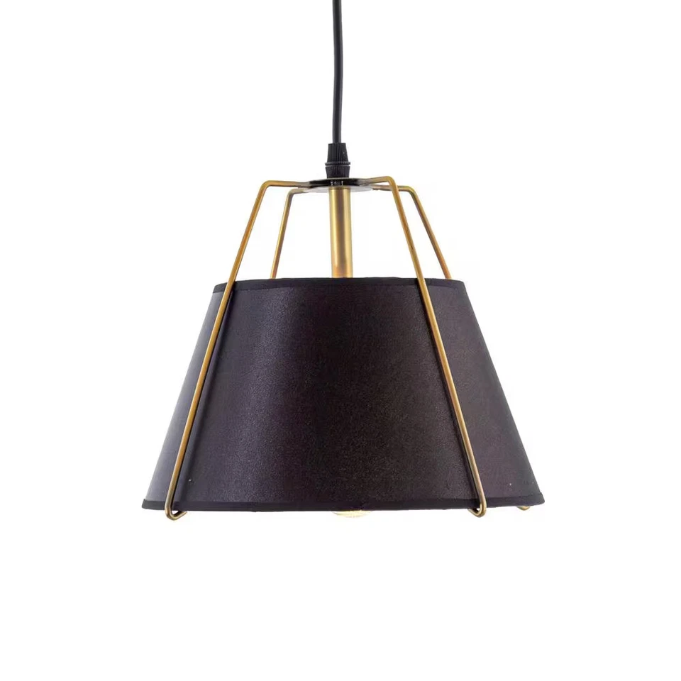 *2 PACK* Yosemite Mira 1-Light Matte Gold Modern Pendant with Black Shade - Image 2 of 4