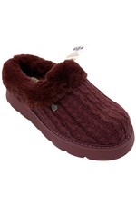 Skechers Bobs Women's Warm Greetings Keepsake Light Slippers Burgundy