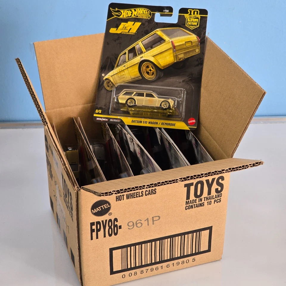 HOT WHEELS PREMIUM JAPANESE HISTORICS 5 COMPLETE CASE BOX OF 10PCS WITH CHASE