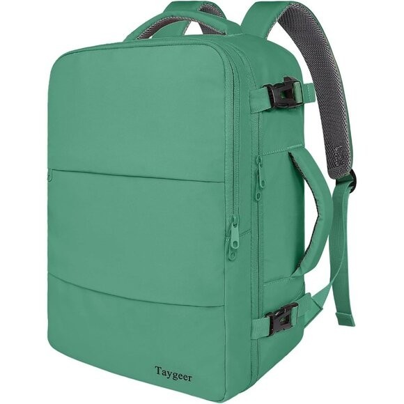 Taygeer Lightweight Travel Backpack, Mint Green, 15.6" Laptop Compartment, New
