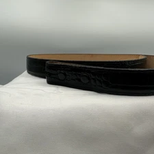 Ben-Maun By Issac Manevitz Women’s Black Leather Belt Size S  NO BUCKLE