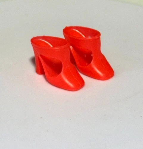 Vintage Mod Barbie Orange T Strap Heels Shoes Japan