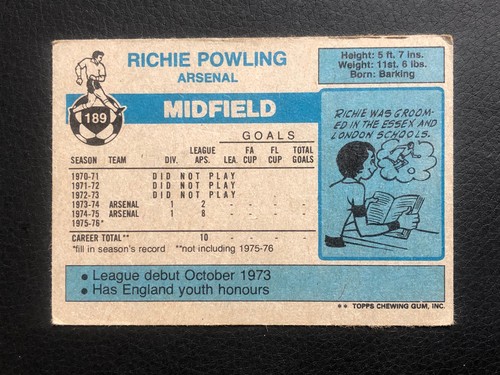 Topps Fußball Karten 1976-77 - Blue Backs - Vereine A bis L - Bild 19 von 245