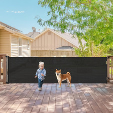 140 Inch Wide Retractable Baby Gates Extra Wide Retractable Dog Gate Outdoor ...
