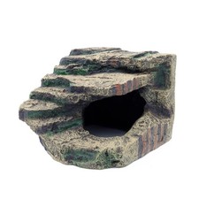 JIHAQUA Large Resin Reptile Hideout Cave Decor for Leopard Gecko, Turtle, Small