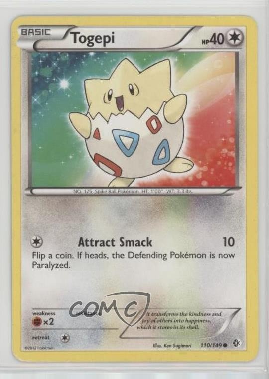 Togepi Pokemon Black & White Boundaries Crossed #110