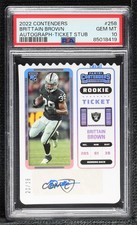 2022 Contenders Rookie Ticket Stub 20/38 Brittain Brown PSA 10 GEM MT Auto 0c6