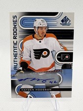 22-23 UD SP Game Used Hockey Authentic Rookie Auto 201 Hayden Hodgson