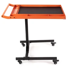  Adjustable Mobile Work Table, Heavy Duty Rolling Tool Tray Table, Capacity
