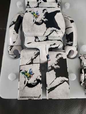 Medicom Bearbrick FLOWER BOMBER 100% & 400% Banksy Graffiti US
