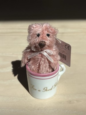GUND Mini 3  Pink Mohair Bear, Tiny Teddy Wishes; Brand New In Original Box