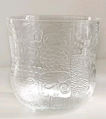 Vintage~ARABIA~Glass Bowl FINLAND~ OIVA TOIKKA ~Flora & Fauna Collection~ 5''