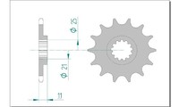 Ritzel Antriebsritzel 14-ZäHne 520-Teilung FüR Husqvarna TE 250 4T Ie 2008-2009