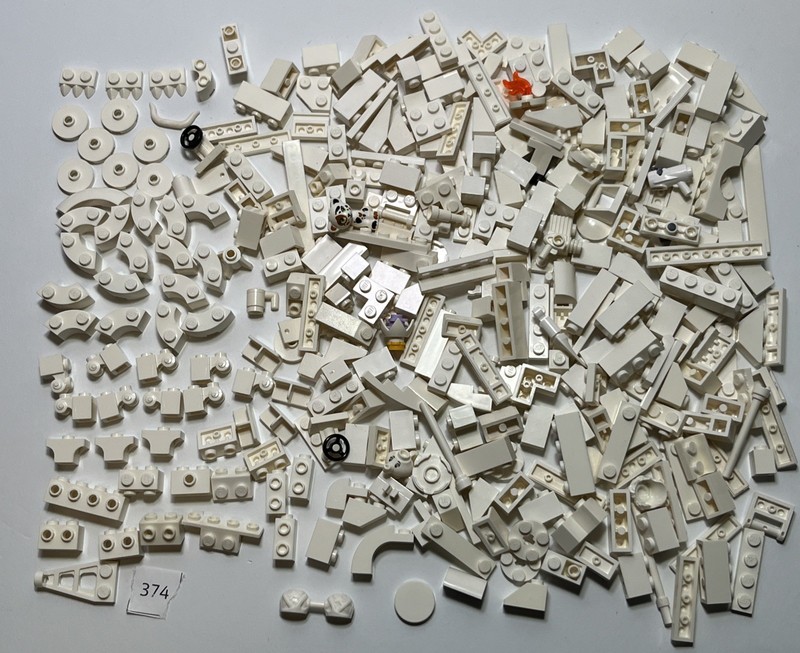 Lego 300 Small White Pieces Plates Bricks  Accessories Friends Girl Modified 374