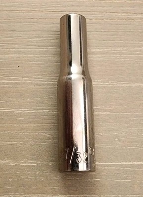 Craftsman USA 7/32'' Deep Well Socket 6 Point 1/4'' Drive Inverted G1 43572