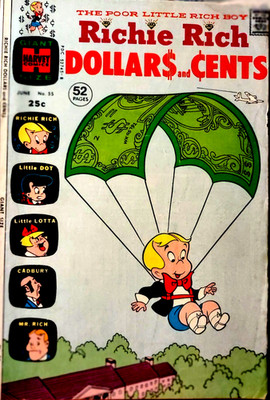 1973 RICHIE RICH DOLLARS & CENTS #55 Harvey Comics Giant! Very Good Condition+!
