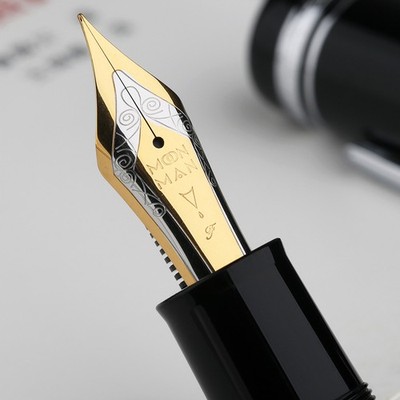 Majohn P141 Piston Resin Fountain Pen NO.8 Fine Nib,Ink Window