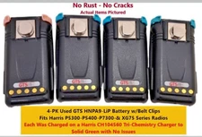 4 Pk Used GTS HNPA9-LiP LITHIUM POLYMER Batty XG75/P7300/P5500/P5400/5300 Harris