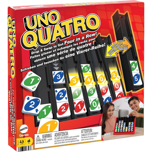 Uno Quatro Family Board Game for Family Game Night Tile Game New (Box Damaged) - Picture 1 of 8