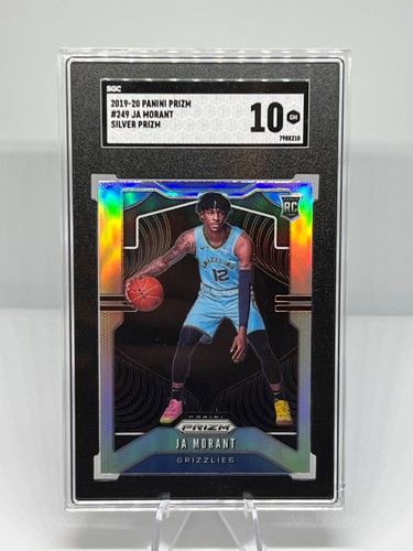 2019-20 Panini Prizm Ja Morant #249 Silver Prizm RC SGC 10 Grizzles/Trailblazers