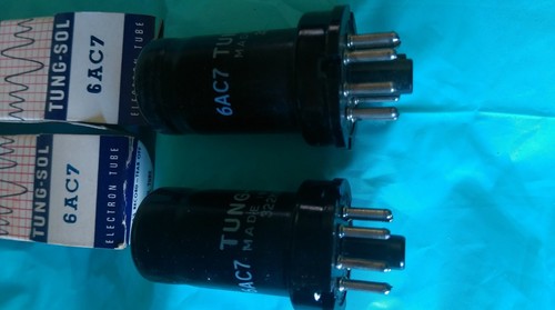 TUNG-SOL 6AC7 VACUUM TUBES NEW OLD STOCK PAIR - Picture 7 of 7