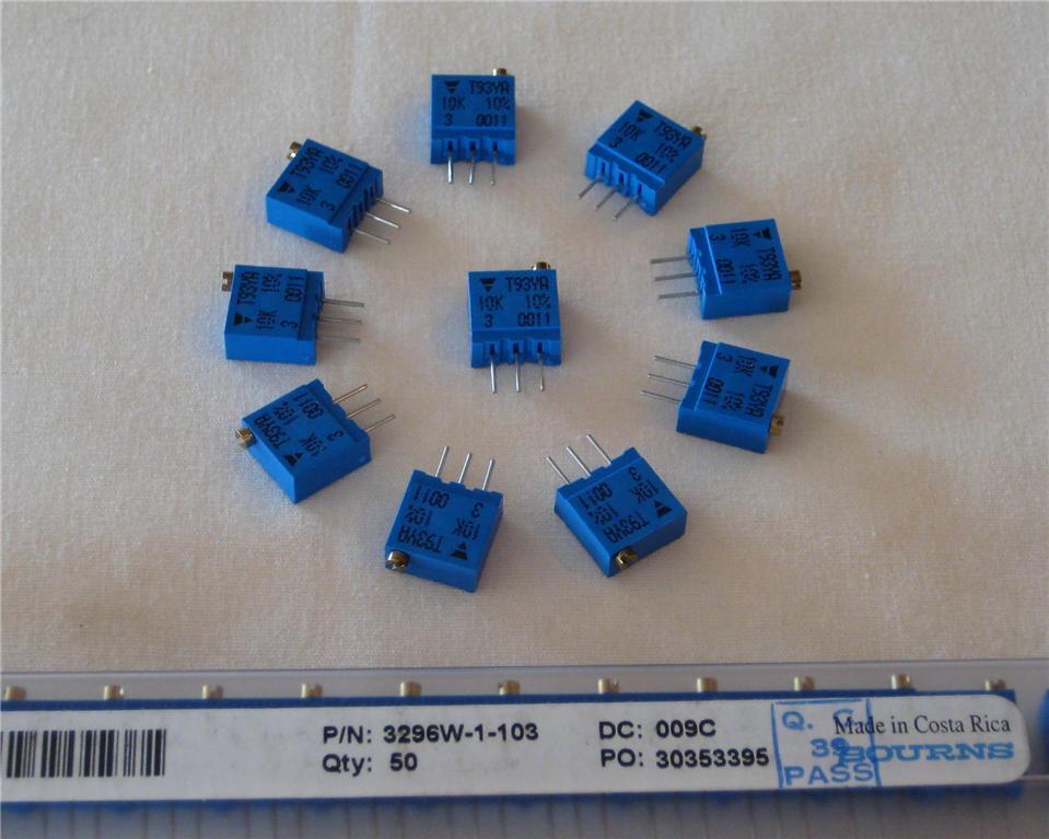 VISHAY T93YA 10K Trim Pot Variable Resistors ( Qty 10 ) *** NEW ***