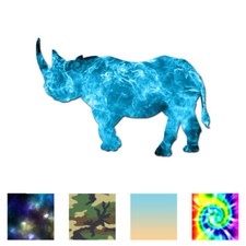 Rhinoceros Rhino - Vinyl Decal Sticker - Multiple Patterns  Sizes - ebn969