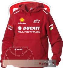 FELPA CAPPUCCIO PRINTED DUCATI MULTISTRADA MOTO GP SPORT TEAM ITALIA  COL. R