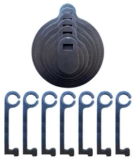 3/8"AR500 Know Your Limits 2,3,4,5,6,7,8 Interlocking Steel Shooting Targets 7pc