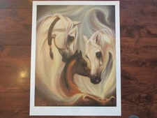 Arabian horse oil painting (print) "Three Wishes" by  the late Dawn Klein
