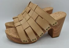 Kork Ease Womens Size 10 Devan Natural Nude Full Grain Leather Platform Sandals
