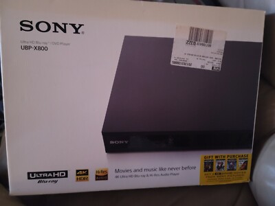 Sony  UBP-X800 Ultra HD Blu-ray & Hi-Res Audio Player 4K Black New Open Box