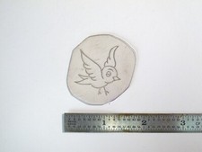 vtg 1960s 1970s Tattoo Flash acetate stencil Tiny cartoon birdie BR1