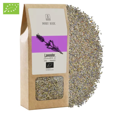 Lavendelblüte Tee Bio Getrocknet Lavendel-Blüten Top Qualität Mary Rose 25g
