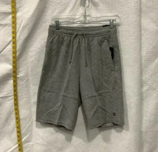 Layer 8 Mens Elastic Waist Pockets Comfort Activewear Gray Athletic Shorts 