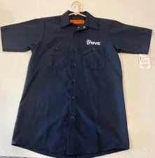 Navy Blue “Ford Drive”  Red Kap Mechanic Work Shirt Size Small S