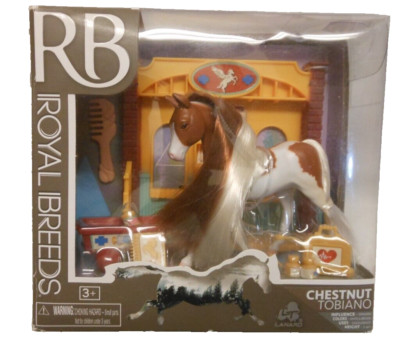 LANARD HORSE Royal Breeds #85105 CHESTNUT TOBIANO PONY WITH PROPS 2016