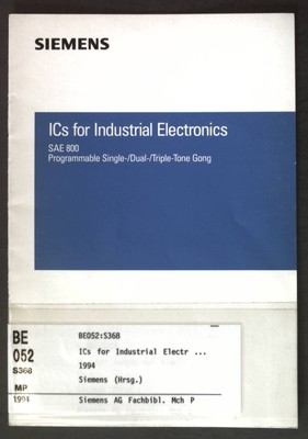 ICs for Industrial Electronics SAE 800, Programmable Single-/Dual-/Triple-Tone G