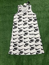 Comme Des Garcons White Nike Sleeves Swoosh Midi Dress Size Large