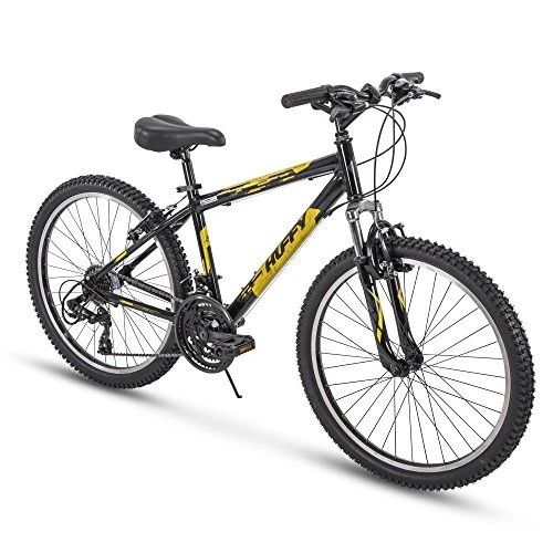 Hardtail Mountain Trail Bike 24 inch Gloss Black 24 Inch Wheels