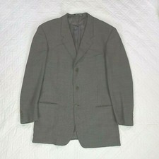 Giorgio Armani Le Collezioni Dayton Gray Herringbone Suit Jacket Size 42 Long
