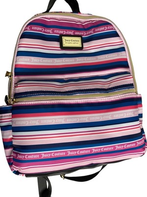 ?JUICY COUTURE HEART STRIPE SQUAD BACKPACK NWOT Juicy Couture Black and Red Heart Backpack | Mercari main image 4