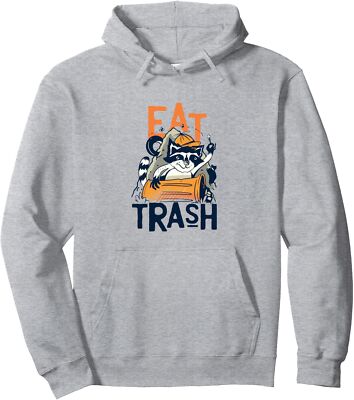 ''Eat Trash!'' Raccoon Funny Gift Design Unisex Hooded Sweatshirt